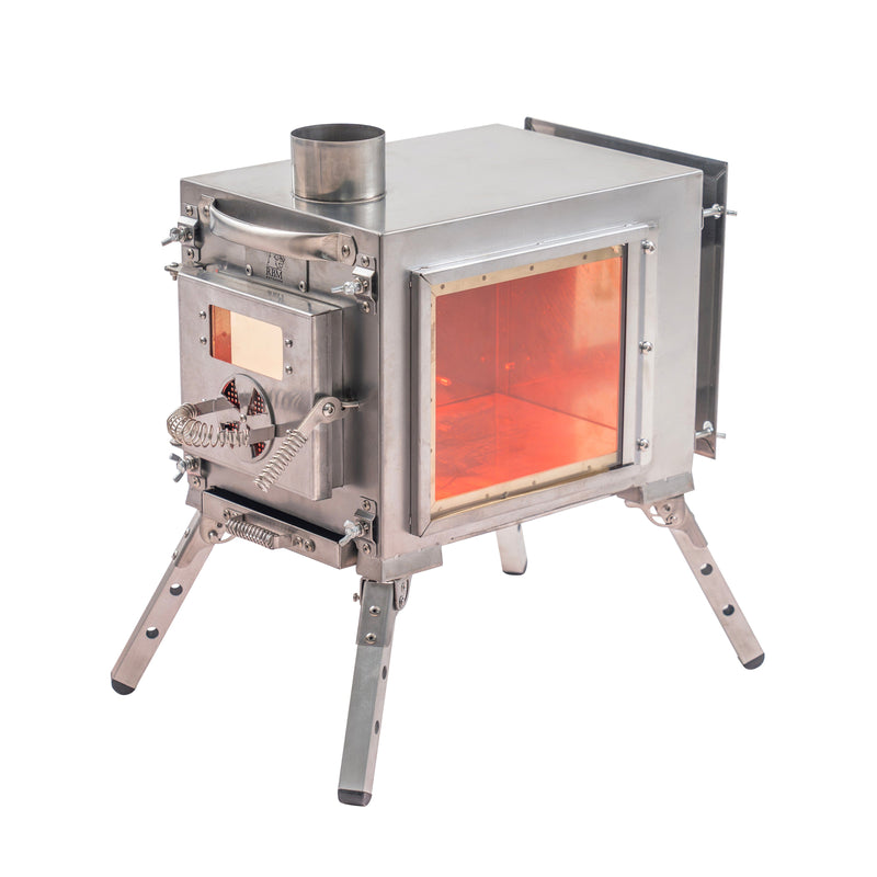 RBM Panda Medium Forest Green (1-4 person) + RBM Wood Stove Caminus S