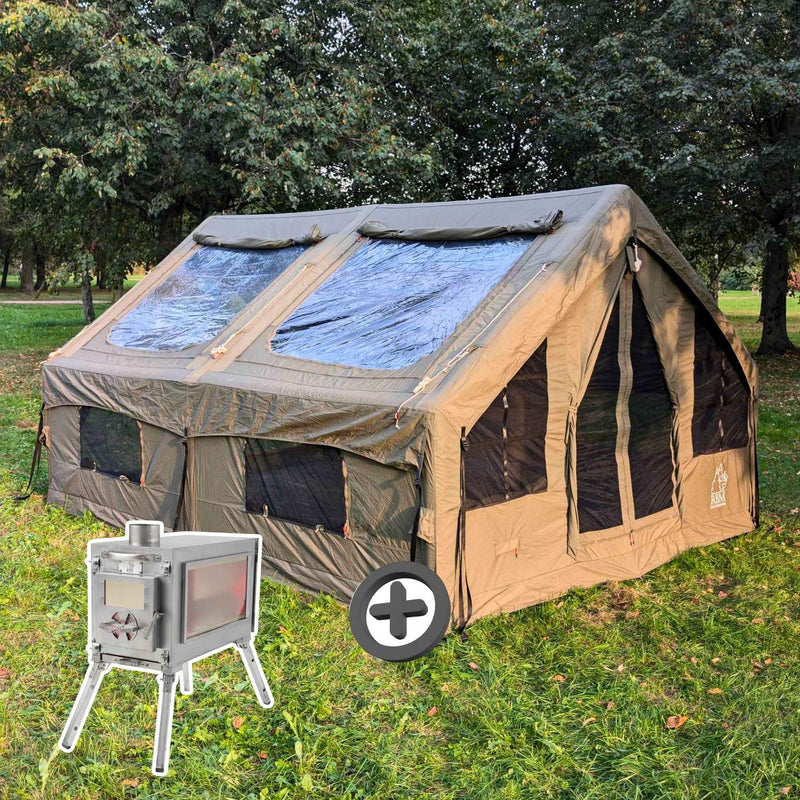 RBM Panda Large Forest Green (2-6 person) + RBM Wood Stove Caminus M