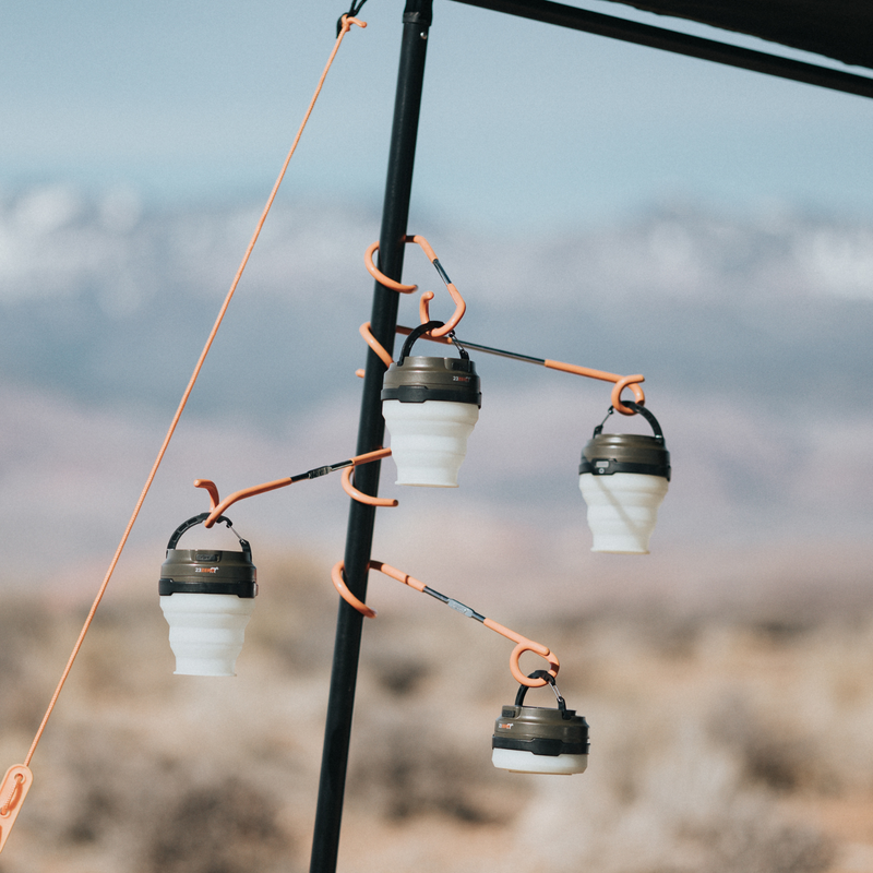 LED Solar Tent Light (2) + Hook (2) — photo 1