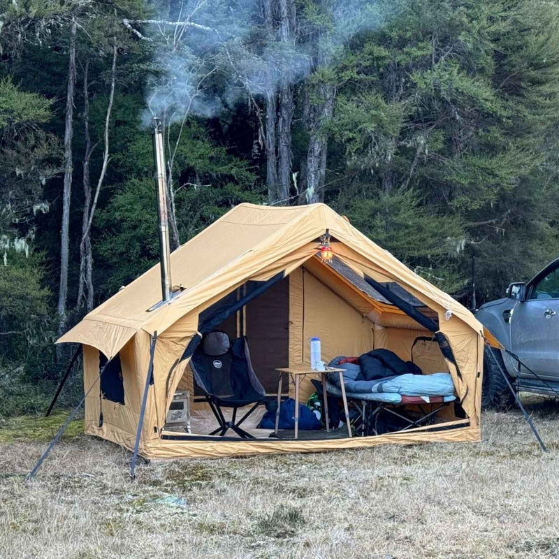 RBM Panda Medium Sunny Beige (1-4 person) + RBM Wood Stove Caminus S