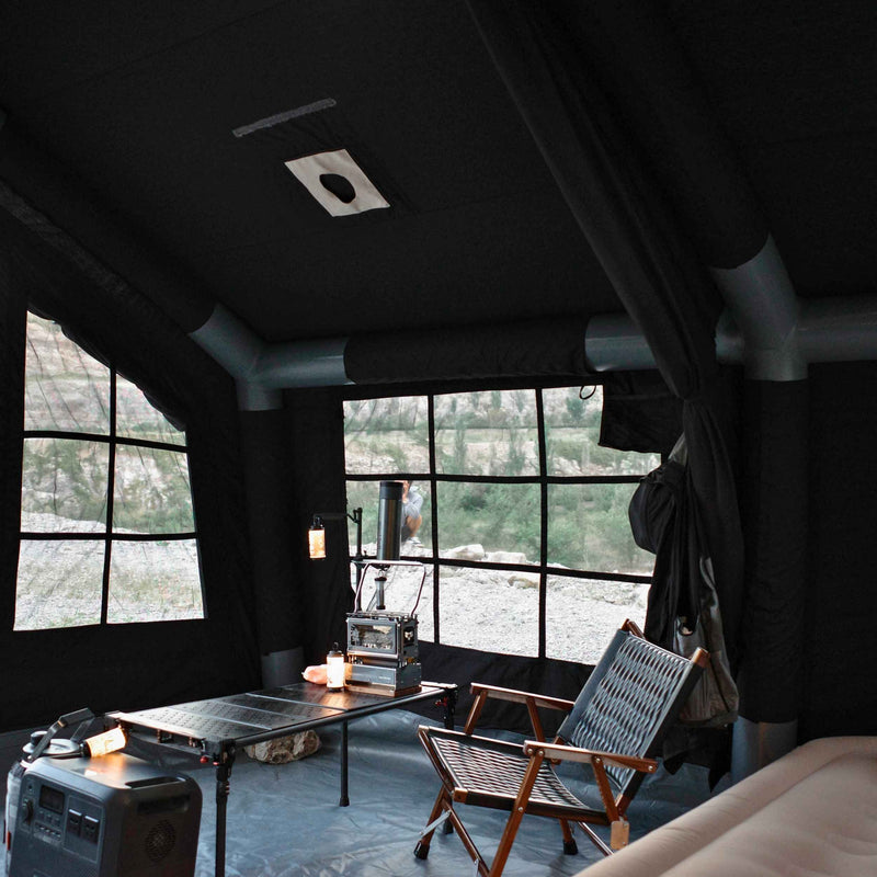 Coody 13.6 Black (2-8 person) + RBM Wood Stove Caminus M