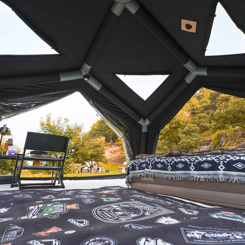 Coody | RBM Hub Shelter Inflatable Tent for 2-6 Person (Black)