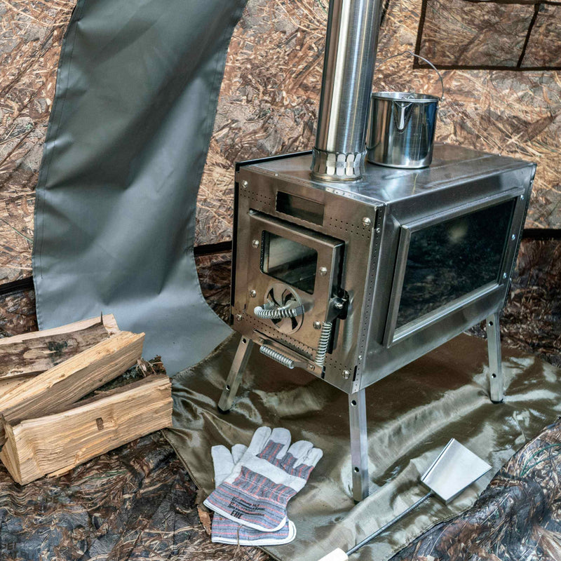 RBM All-Seasons tent  UP-5 for 2-6 person + Wood Stove Caminus M + Three-Layer Floor
