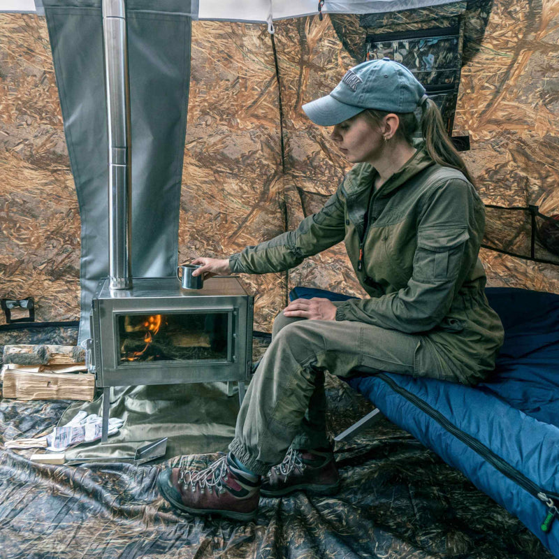 RBM All-Seasons tent  UP-5 for 2-6 person + Wood Stove Caminus M