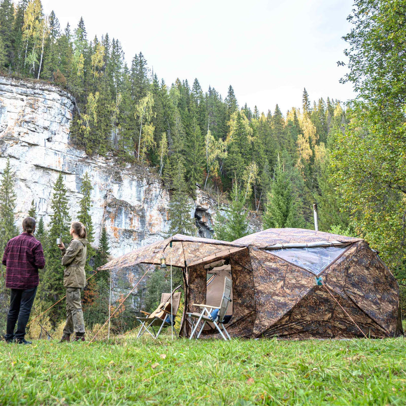 RBM Outdoors Hexagon - All-Seasons Double Layer Hot Tent for 2-9 person