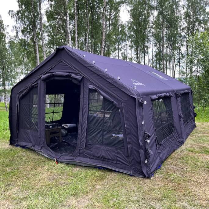 Coody 17.2 (Koala-7) Black Large Inflatable Tent for Camping (2-10 person)