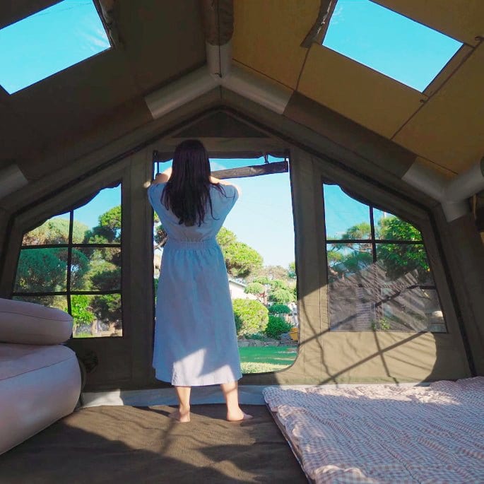 Coody 17.2 (Koala-7) Forest Green Large Inflatable Tent for Camping (2-10 person)