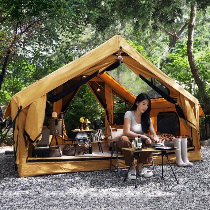 RBM Outdoors Panda Medium Sunny Beige Inflatable tent for Camping (1-4 person)