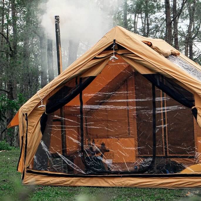 RBM Outdoors Panda Medium Sunny Beige Inflatable tent for Camping (1-4 person)