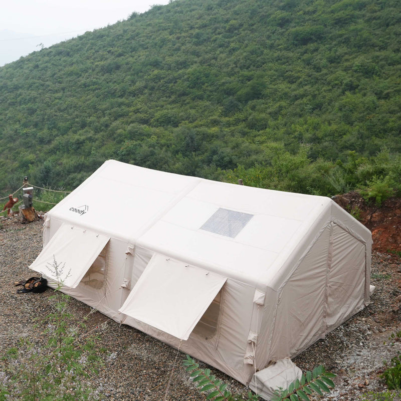 Coody 17.2 (Koala-7) Beige Large Inflatable Tent for Camping (2-10 person)
